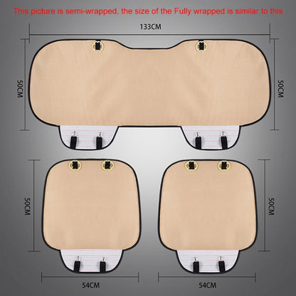 3 in 1 Car Seat Cushion Free Binding All Inclusive Seat Mat Set (Beige) - Seat Accessories by PMC Jewellery | Online Shopping South Africa | PMC Jewellery | Buy Now Pay Later Mobicred