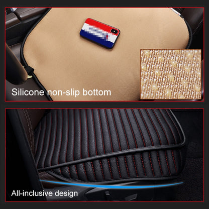 3 in 1 Car Seat Cushion Free Binding All Inclusive Seat Mat Set (Beige) - Seat Accessories by PMC Jewellery | Online Shopping South Africa | PMC Jewellery | Buy Now Pay Later Mobicred