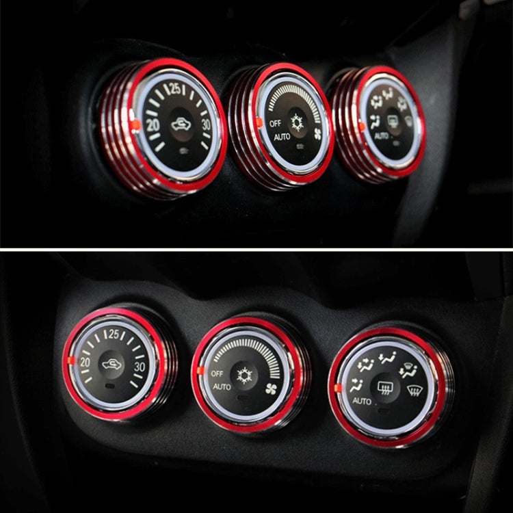 Car Metal Air Conditioner Knob Case for Mitsubishi ASX (Red) - Decoration Rings by PMC TechLife | Online Shopping South Africa | PMC TechLife | Buy Now Pay Later Mobicred