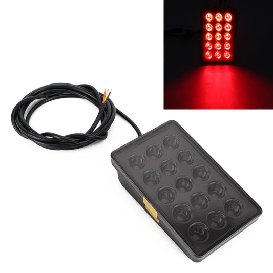 DC12V 1W Car Square Highlight Brake Lights Reversing Light with 15LEDs SMD-3528 (Black) - Brake Lights by PMC Jewellery | Online Shopping South Africa | PMC Jewellery