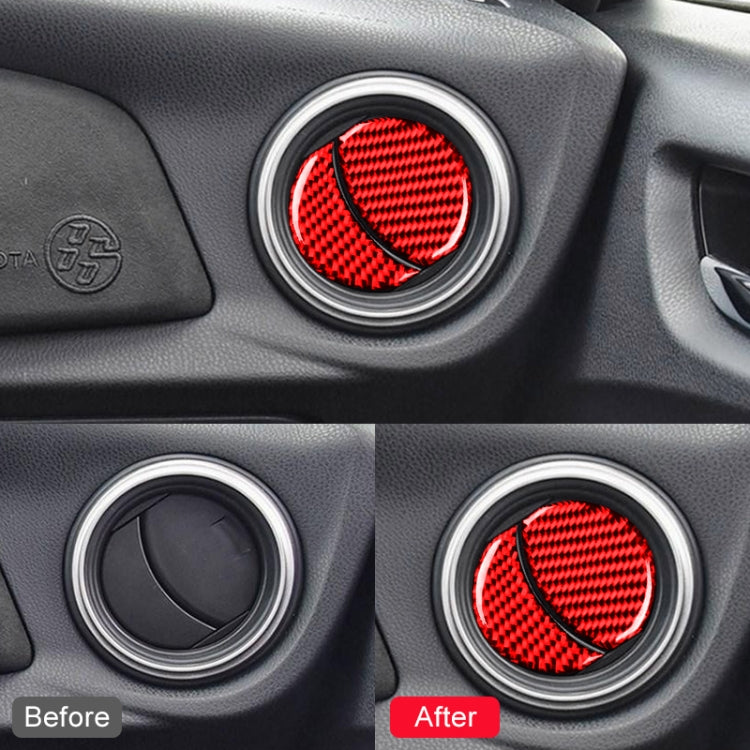 Car Carbon Fiber Central Control Air Outlet Decorative Sticker for Subaru BRZ / Toyota 86 2013-2020, Left and Right Drive Universal(Red) - Car Interior Mouldings by PMC Jewellery | Online Shopping South Africa | PMC Jewellery | Buy Now Pay Later Mobicred