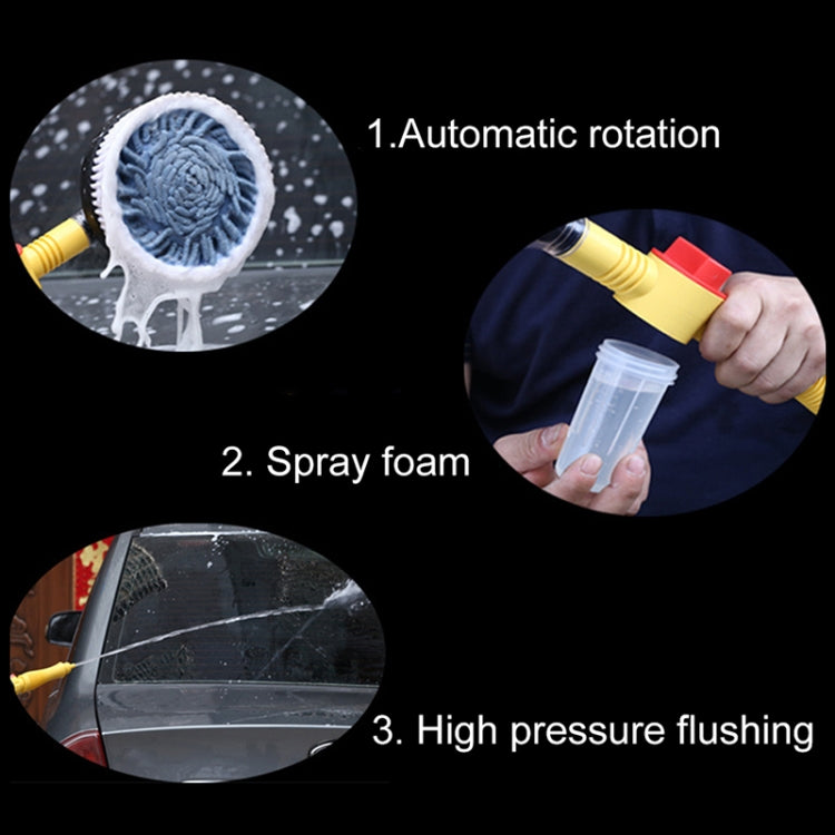 Car Cleaning Tools Chenille Automatic Rotating Car Wash Brush, Style: Water Brush + 10m Water Pipe - Car washing supplies by PMC TechLife | Online Shopping South Africa | PMC TechLife | Buy Now Pay Later Mobicred
