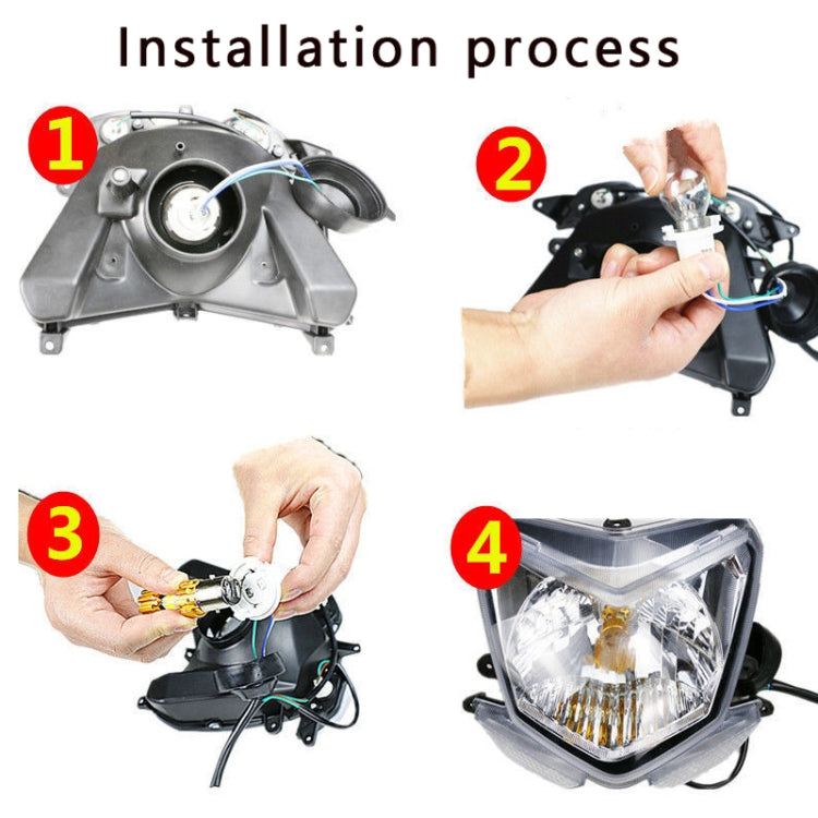 BA20D DC12-80V / 20W / 6000K / 2000LM Motorcycle Headlight with Angel Eyes (Red) - Headlights by PMC Jewellery | Online Shopping South Africa | PMC Jewellery | Buy Now Pay Later Mobicred