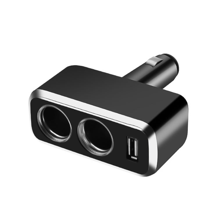 SHUNWEI SD-1909 80W 0.8A Car 2 in 1 USB Charger 90 Degree Free Rotation Cigarette Lighter (Black) - Cigar Socket by SHUNWEI | Online Shopping South Africa | PMC Jewellery