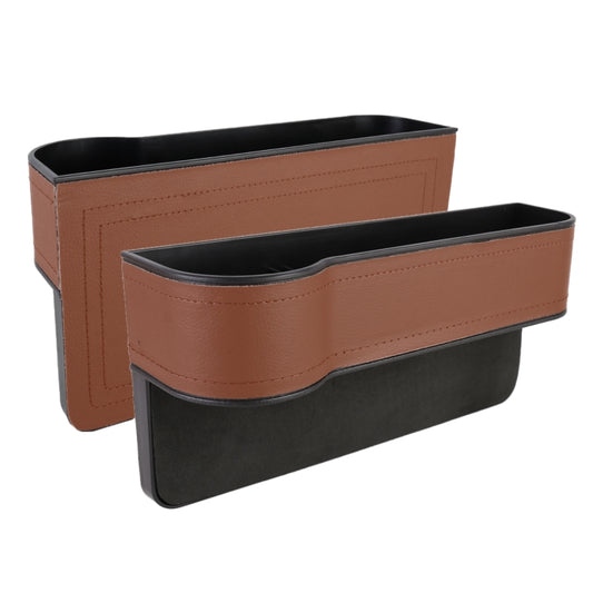 2 PCS Car Multi-functional Principal And Deputy Driver Seat Console Leather Box (Brown) - Stowing Tidying by PMC Jewellery | Online Shopping South Africa | PMC Jewellery | Buy Now Pay Later Mobicred