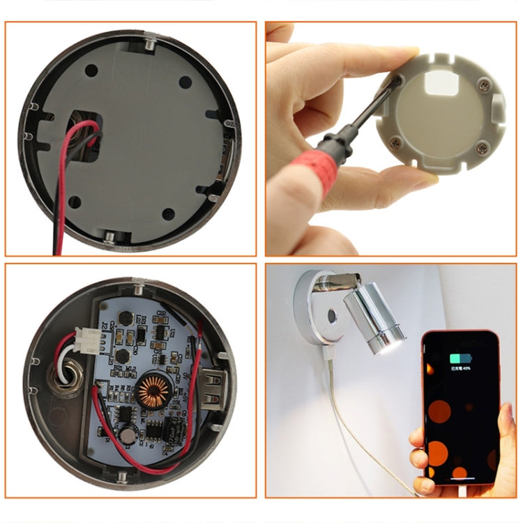 130mm RV 10-30V Multi-functional Reading Light with Touch Switch, Style: Hose - Instrument Lights by PMC TechLife | Online Shopping South Africa | PMC TechLife | Buy Now Pay Later Mobicred