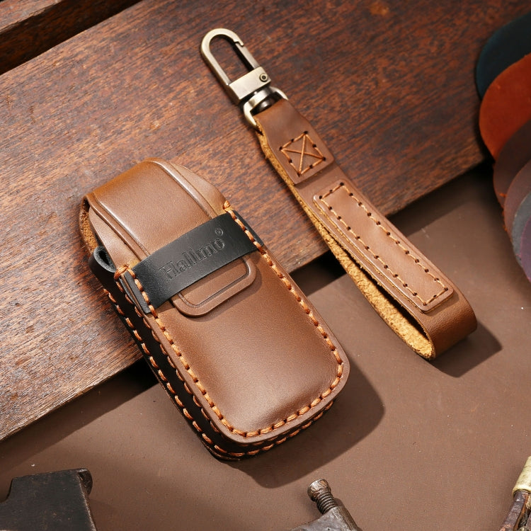 Hallmo Car Cowhide Leather Key Protective Cover Key Case for Audi A6L / A8L / A4 / A7 / A5 A Style(Brown) - free shipping - PMC TechLife - Order now!