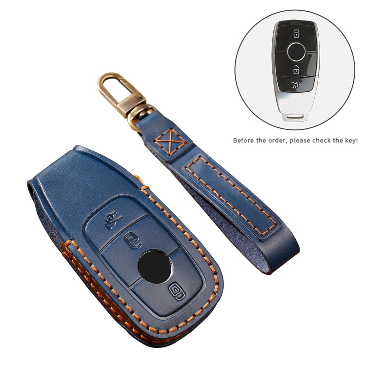 Hallmo Car Cowhide Leather Key Protective Cover Key Case for New Mercedes-Benz E300L(Brown) - free shipping - PMC TechLife - Order now!