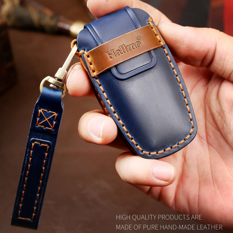 Hallmo Car Cowhide Leather Key Protective Cover Key Case for Ford Focus  A Style(Blue) - free shipping - PMC TechLife - Order now!