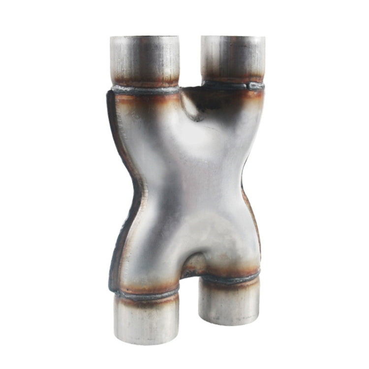 Dual 2.5 inch Car Universal 304 Stainless Steel X-type Exhaust Pipe - Exhaust Pipes by PMC TechLife | Online Shopping South Africa | PMC TechLife