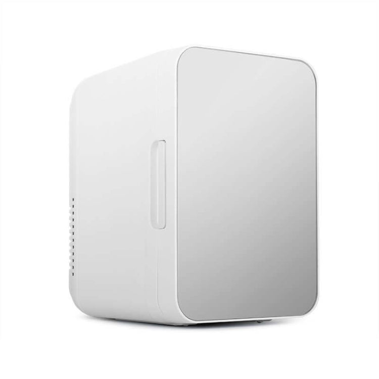 8L 37-48W Tempered Glass Panel Car / Home Mini Refrigerator US Plug(Silver) - Refrigerators by PMC TechLife | Online Shopping South Africa | PMC TechLife | Buy Now Pay Later Mobicred
