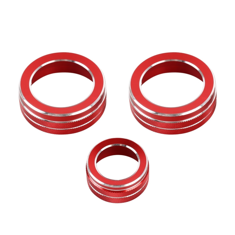 3 PCS Car Metal Air Conditioner Knob Case for Honda CR-V 2017-2021 (Red) - Decoration Rings by PMC TechLife | Online Shopping South Africa | PMC TechLife | Buy Now Pay Later Mobicred