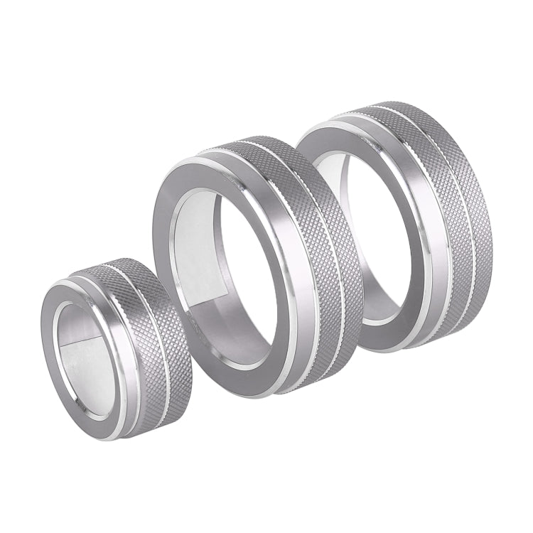 3 PCS Car Metal Air Conditioner Knob Case for Honda CR-V 2017-2021 (Silver) - Decoration Rings by PMC TechLife | Online Shopping South Africa | PMC TechLife | Buy Now Pay Later Mobicred