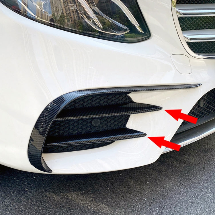 Car Front Bumper AMG Air Inlet Grille Decoration Sticker Strip for Mercedes-Benz E Class W213 2016-2020/E200/E260/E300 (Carbon Fiber Black) - Decorative Strip by PMC Jewellery | Online Shopping South Africa | PMC Jewellery | Buy Now Pay Later Mobicred