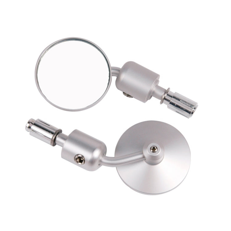 Motorcycle Round Shape Reflective Mirror Rearview Mirror (Silver) - Side Mirrors by PMC TechLife | Online Shopping South Africa | PMC TechLife | Buy Now Pay Later Mobicred