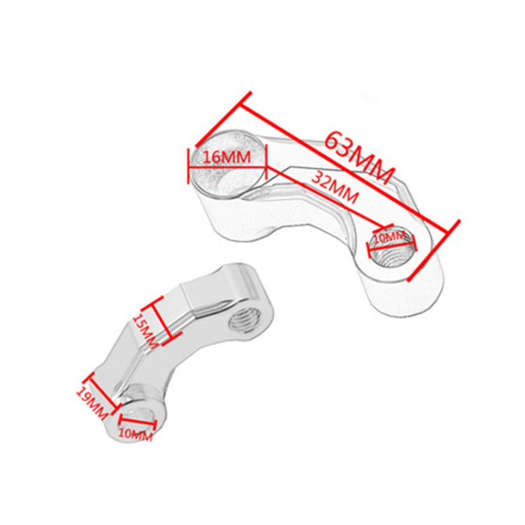 SF-YSZ-2 Mirror Code Motorcycle Modification Aluminum Alloy CNC Rearview Extension Bracket Set (Titanium Color) - Others by PMC TechLife | Online Shopping South Africa | PMC TechLife | Buy Now Pay Later Mobicred