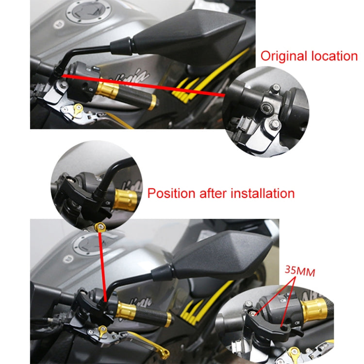 SF-YSZ-2 Mirror Code Motorcycle Modification Aluminum Alloy CNC Rearview Extension Bracket Set (Titanium Color) - Others by PMC TechLife | Online Shopping South Africa | PMC TechLife | Buy Now Pay Later Mobicred