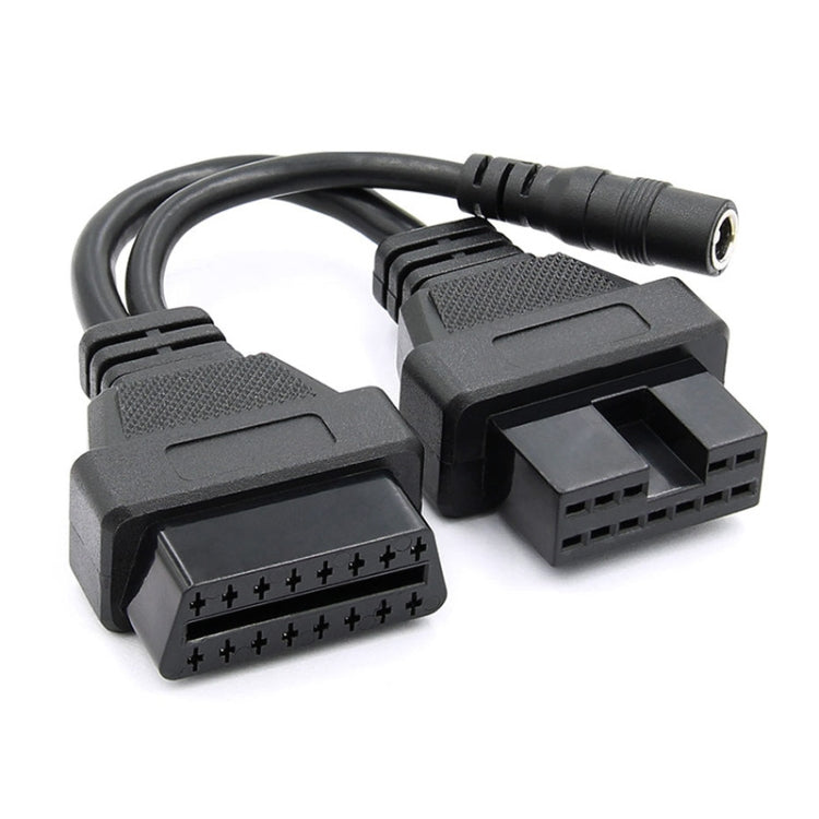 12Pin to 16Pin Car OBD2 Conversion Cable OBDII Diagnostic Adapter Cable for Mitsubishi - Cables & Connectors by PMC TechLife | Online Shopping South Africa | PMC TechLife | Buy Now Pay Later Mobicred