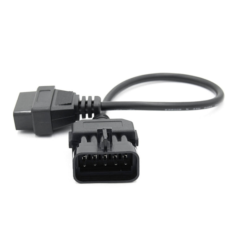 10Pin to 16Pin Car OBD2 Conversion Cable OBDII Diagnostic Adapter Cable for Opel - Cables & Connectors by PMC TechLife | Online Shopping South Africa | PMC TechLife | Buy Now Pay Later Mobicred
