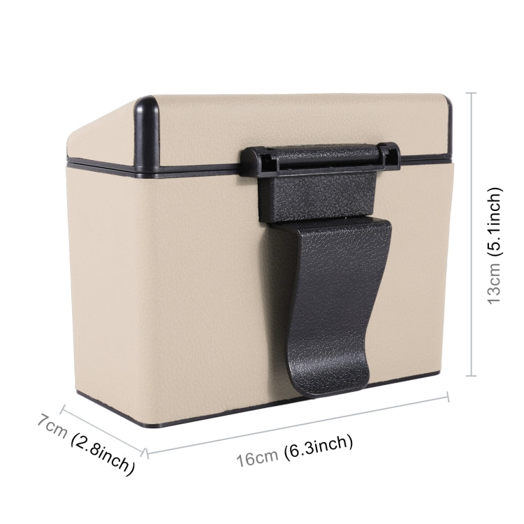 Car Plastic Trash Can Large Capacity Interior Accessories Box (Beige) - Stowing Tidying by PMC TechLife | Online Shopping South Africa | PMC TechLife | Buy Now Pay Later Mobicred