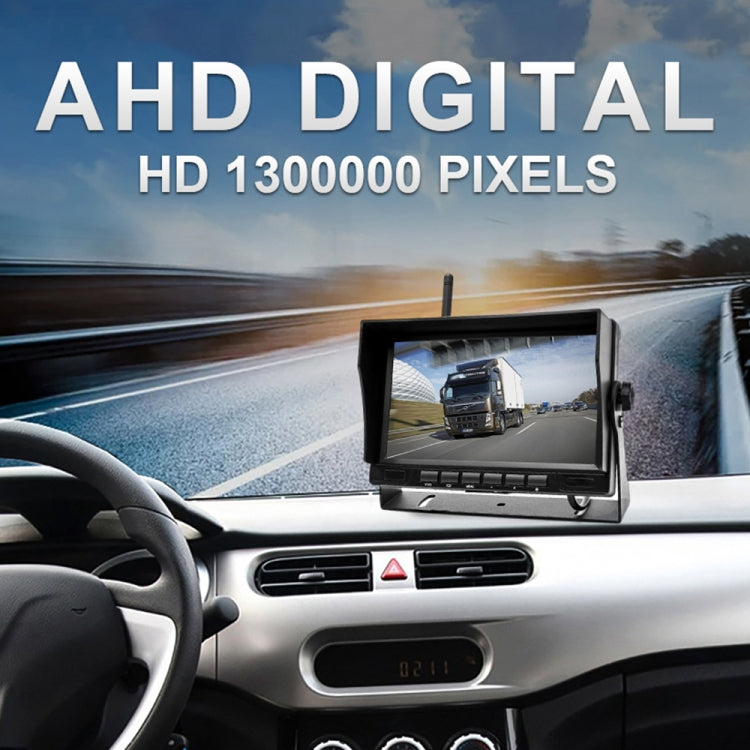 PZ710-W 7 inch Car Digital Wireless Rear-view Split-screen Monitor Single Record - Rearview Monitors by PMC TechLife | Online Shopping South Africa | PMC TechLife | Buy Now Pay Later Mobicred