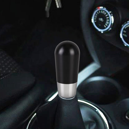 Universal Car Small Ellipsoid Resin + Carbon Fiber Metal Gear Shift Knob (Black) - Shift Knob by PMC Jewellery | Online Shopping South Africa | PMC Jewellery | Buy Now Pay Later Mobicred