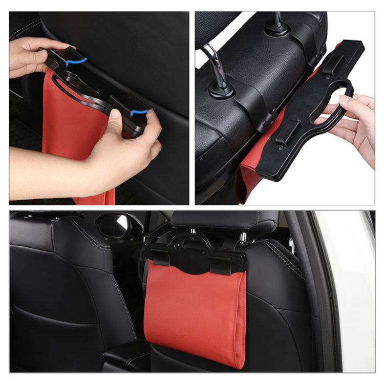 Car Multi-functional Hanging Front Trash Can with LED Light, 32 x 28cm (Wine Red) - Stowing Tidying by PMC TechLife | Online Shopping South Africa | PMC TechLife | Buy Now Pay Later Mobicred