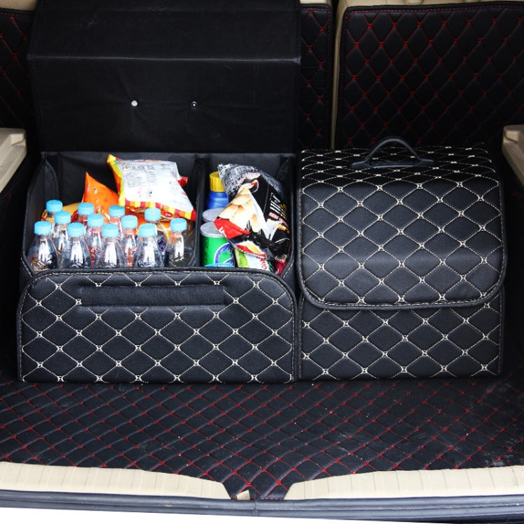 Car Trunk Foldable Storage Box, Rhombic Grid Small Size: 33 x 32 x 30cm (Black Red) - Stowing Tidying by PMC Jewellery | Online Shopping South Africa | PMC Jewellery | Buy Now Pay Later Mobicred