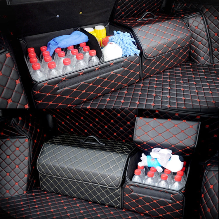 Car Trunk Foldable Storage Box, Rhombic Grid Large Size: 54 x 32 x 30cm (Wine Red) - free shipping - PMC TechLife - Order now!