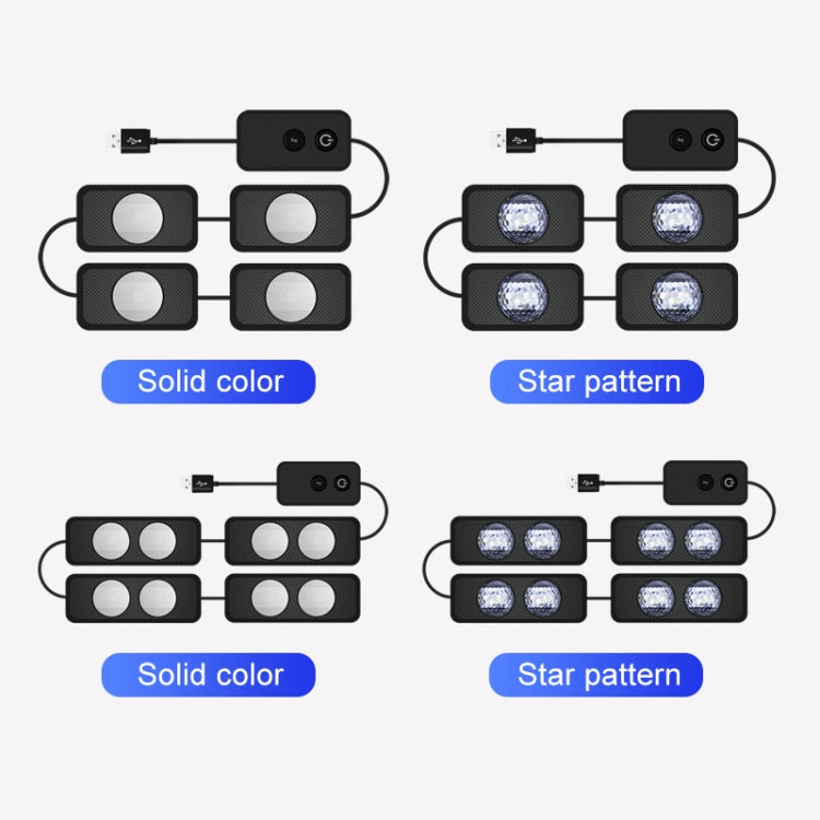 A17 Car Colorful Voice-activated RGB Foot LED Atmosphere Light, Single Light Star Version - Atmosphere lights by PMC TechLife | Online Shopping South Africa | PMC TechLife | Buy Now Pay Later Mobicred