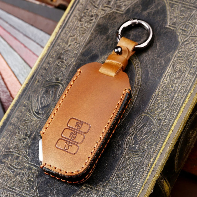 Hallmo Car Cowhide Leather Key Protective Cover for KIA(Blue) - free shipping - PMC TechLife - Order now!