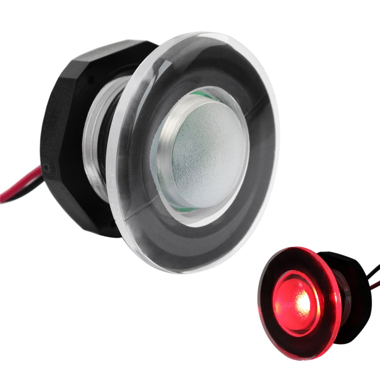 RV / Yacht Walkway Light LED Round Light DC12V (Red Light) - Dome Lights by PMC Jewellery | Online Shopping South Africa | PMC Jewellery | Buy Now Pay Later Mobicred