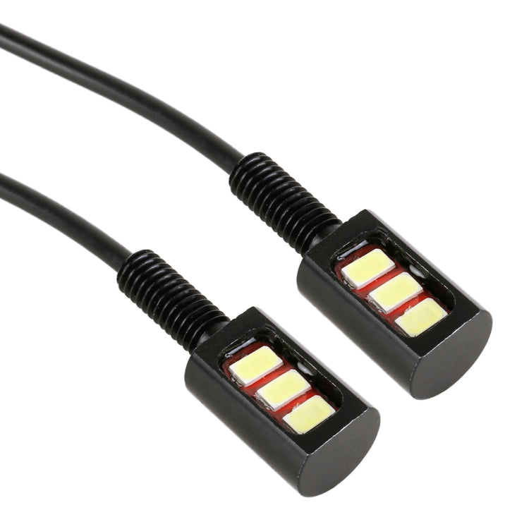 1 Pair DC12V 0.4W 3LEDs SMD-5630 Car / Motorcycle License Plate Light, Cable Length: 27cm (Blue Light) - License Plate Lights by PMC TechLife | Online Shopping South Africa | PMC TechLife | Buy Now Pay Later Mobicred