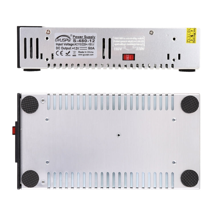 S-480-12 DC12V 480W 40A DIY Regulated DC Switching Power Supply Power Step-down Transformer with Clip, EU Plug - Step-down Transformer by PMC TechLife | Online Shopping South Africa | PMC TechLife | Buy Now Pay Later Mobicred