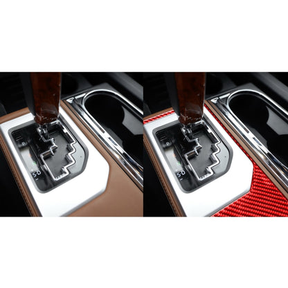 Carbon Fiber Car Gear Outer Frame Decorative Sticker for Toyota Tundra 2014-2018,Left and Right Drive Universal (Red) - Car Interior Mouldings by PMC Jewellery | Online Shopping South Africa | PMC Jewellery | Buy Now Pay Later Mobicred