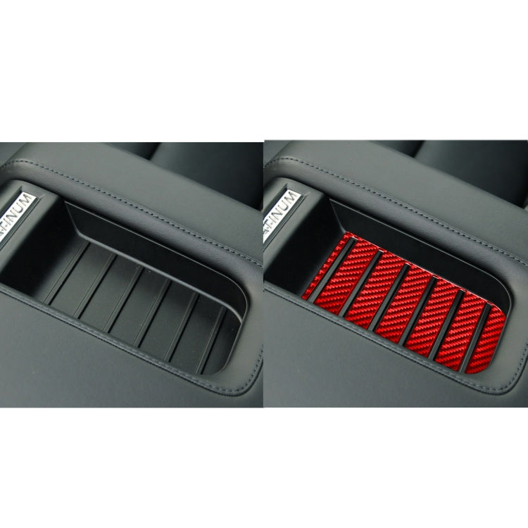 Carbon Fiber Car Armrest Box Slot Pad Decorative Sticker for Toyota Tundra 2014-2018,Left and Right Drive Universal (Red) - Car Interior Mouldings by PMC Jewellery | Online Shopping South Africa | PMC Jewellery | Buy Now Pay Later Mobicred