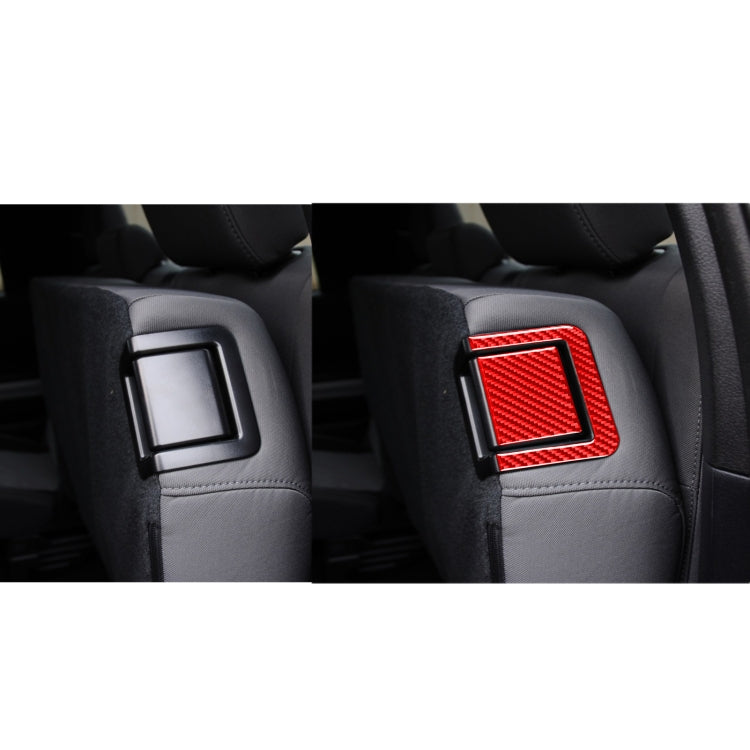 4 PCS / Set Carbon Fiber Car Rear Seat Adjustment Panel Decorative Sticker for Toyota Tundra 2014-2018,Left and Right Drive Universal (Red) - Car Interior Mouldings by PMC Jewellery | Online Shopping South Africa | PMC Jewellery | Buy Now Pay Later Mobicred