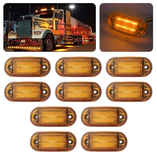 10 PCS MK-019 Car / Truck 6LEDs Side Marker Indicator Lights Bulb Lamp (Yellow Light) - Clearance Lights by PMC Jewellery | Online Shopping South Africa | PMC Jewellery