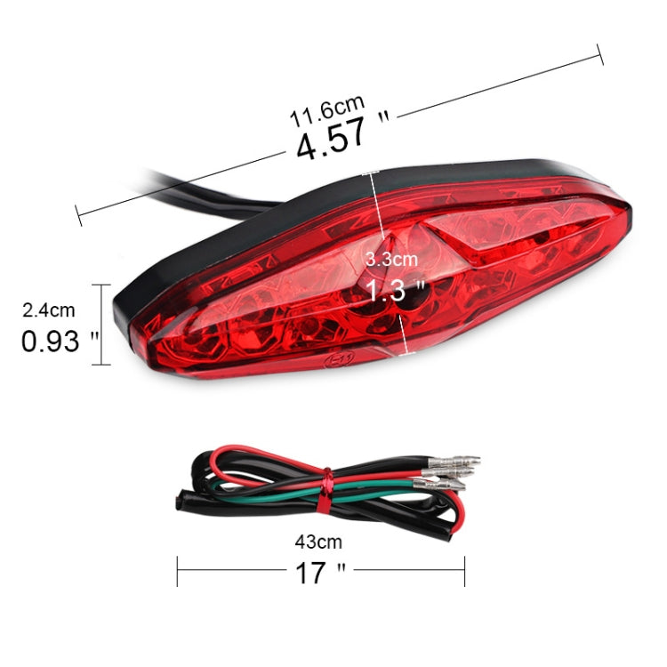 2 PCS KC-WD-NEW-3X Motorcycle LED Brake Light Running Lamp (Red) - Signal Lights by PMC Jewellery | Online Shopping South Africa | PMC Jewellery