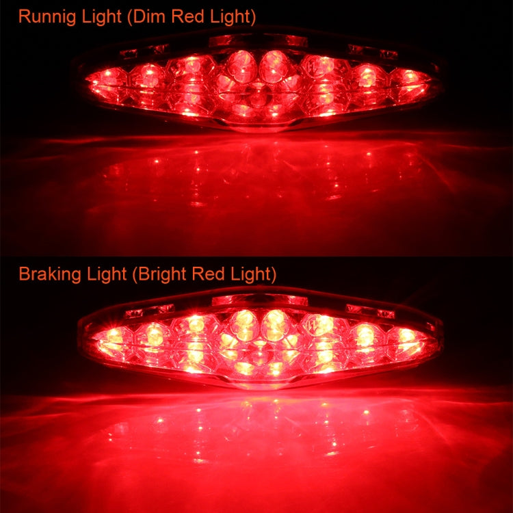2 PCS KC-WD-NEW-3X Motorcycle LED Brake Light Running Lamp (Transparent Black) - Signal Lights by PMC TechLife | Online Shopping South Africa | PMC TechLife | Buy Now Pay Later Mobicred