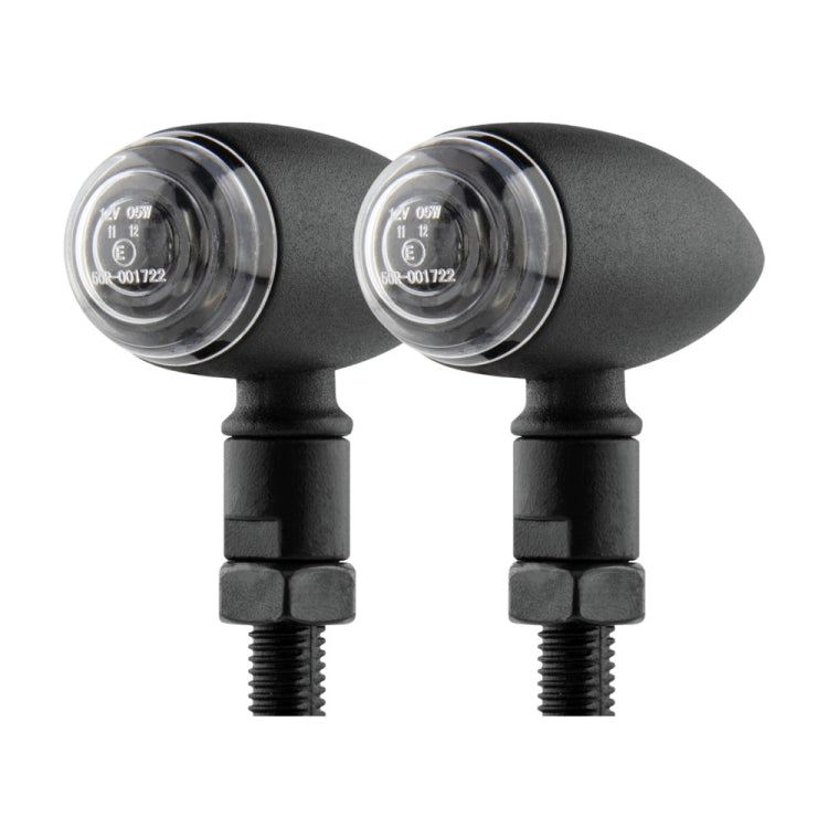 2 PCS KC805 Motorcycle Retro Metal Turn Signal Light (Transparent) - Turn Signal by PMC TechLife | Online Shopping South Africa | PMC TechLife | Buy Now Pay Later Mobicred