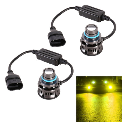 1 Pair 9006 27W / DC12V Car Aluminum Alloy Flashing LED Headlight (Gold Light) - LED Headlamps by PMC Jewellery | Online Shopping South Africa | PMC Jewellery | Buy Now Pay Later Mobicred