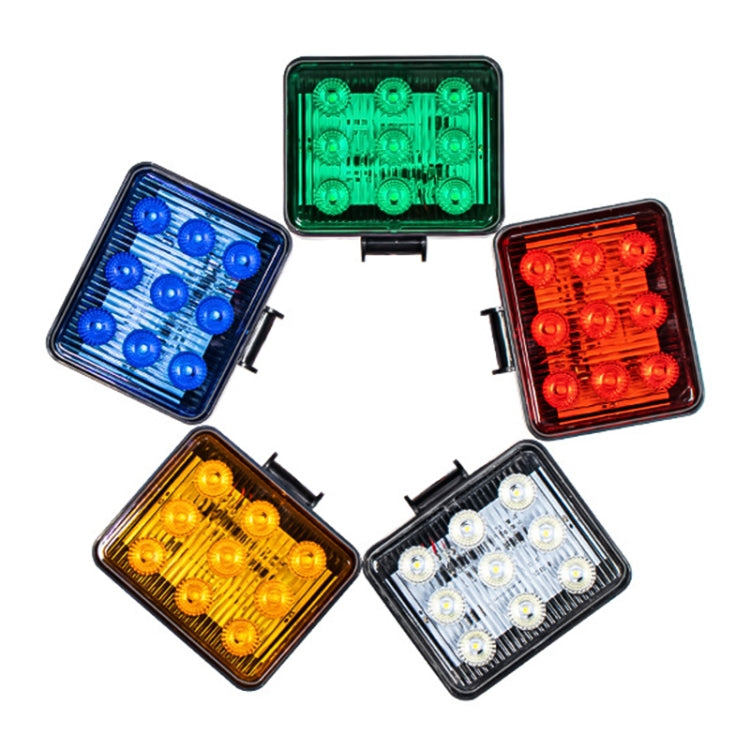 2 PCS ZS-7013 3 inch 9LEDs Strobe Waterproof Car / Truck Warning Light (White Light) - Warning Lights by PMC TechLife | Online Shopping South Africa | PMC TechLife | Buy Now Pay Later Mobicred