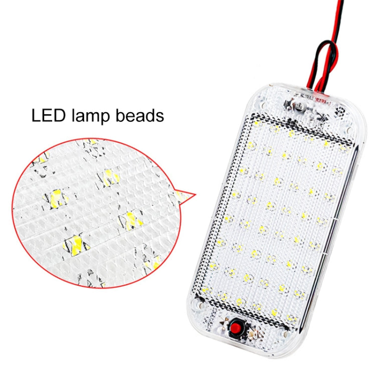 2 PCS ZS-3350 DC12-85V High Bright 48LEDs Lamp Beads Car Dome Light Cabin Light Bar - Dome Lights by PMC TechLife | Online Shopping South Africa | PMC TechLife | Buy Now Pay Later Mobicred