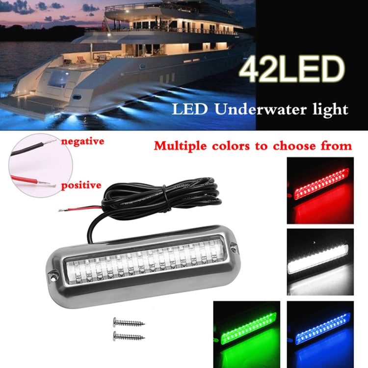 MK-042 Ship / Yacht 10-30V 42LEDs Waterproof Stainless Steel Underwater Light (Blue Light) - Marine Accessories & Parts by PMC TechLife | Online Shopping South Africa | PMC TechLife | Buy Now Pay Later Mobicred