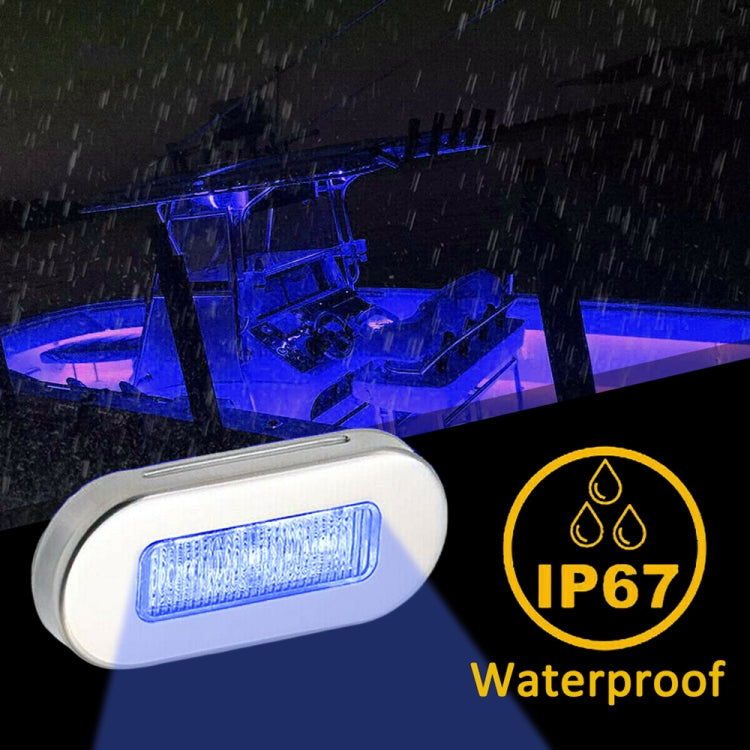 MK-056 Ship / Yacht 3 inch 12V LED Waterproof Stainless Steel Underwater Light (Blue Light) - Marine Accessories & Parts by PMC Jewellery | Online Shopping South Africa | PMC Jewellery