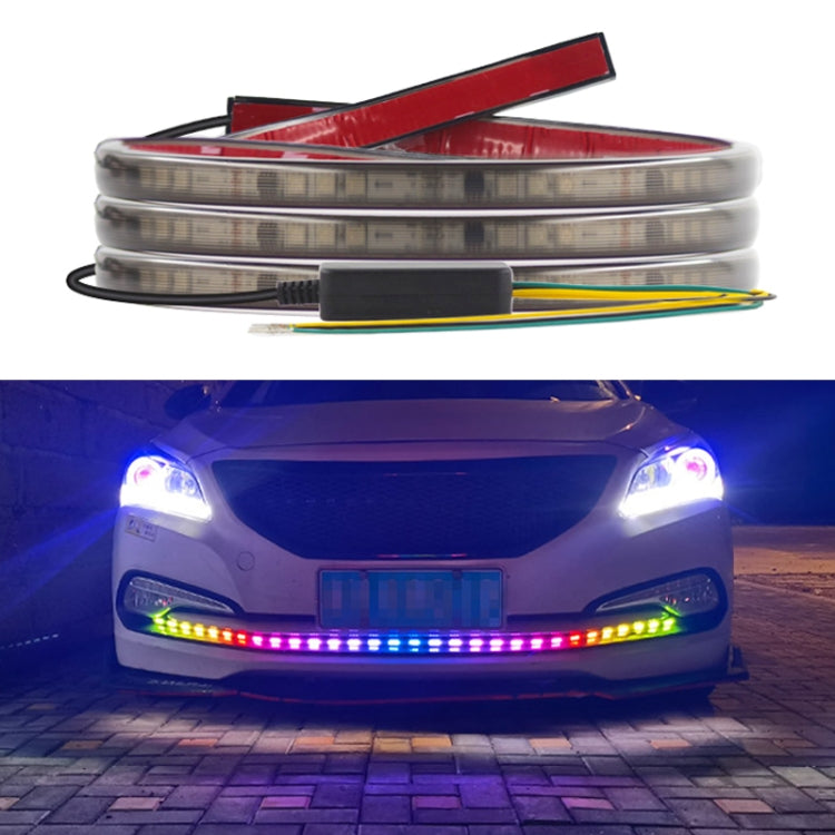 Z12-120CM 120cm DC12V-24V Car Front Grille LED RGB Daytime Running Lights Strip Colorful Lamp - Running Lights by PMC Jewellery | Online Shopping South Africa | PMC Jewellery | Buy Now Pay Later Mobicred