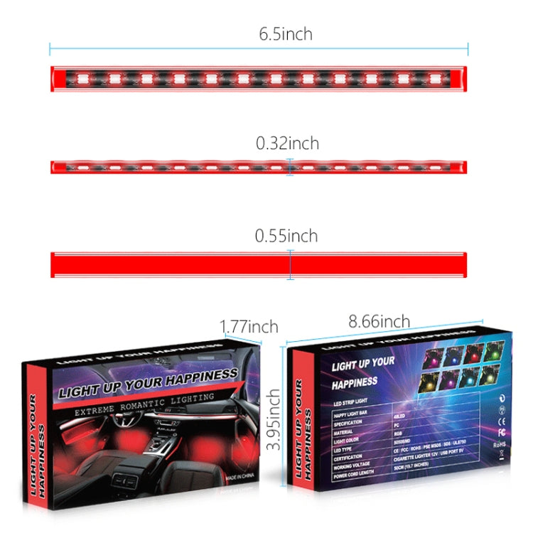 Y11 USB Car Colorful RGB Foot LED Atmosphere Light - Atmosphere lights by PMC Jewellery | Online Shopping South Africa | PMC Jewellery | Buy Now Pay Later Mobicred