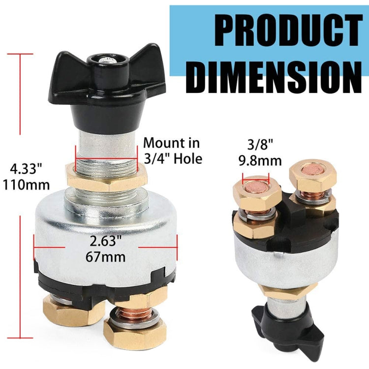 12-24V Car Battery Selector Isolator Disconnect Rotary Switch Cut - Car Switches by PMC TechLife | Online Shopping South Africa | PMC TechLife | Buy Now Pay Later Mobicred