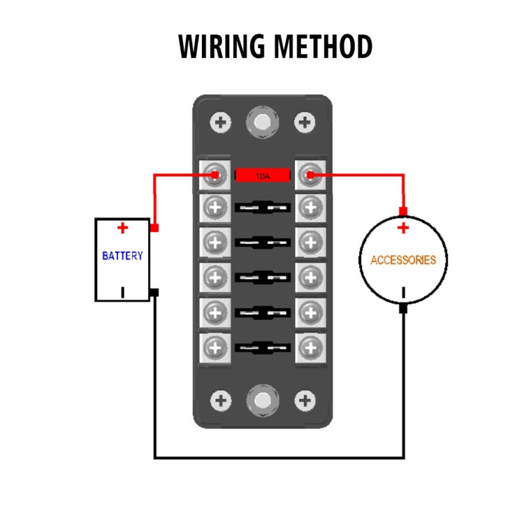 CS-979A1 FB1903 1 In 1 Out 6 Ways No Distinction Positive Negative Fuse Box without Fuse for Auto Car Truck Boat - Fuse by PMC Jewellery | Online Shopping South Africa | PMC Jewellery | Buy Now Pay Later Mobicred